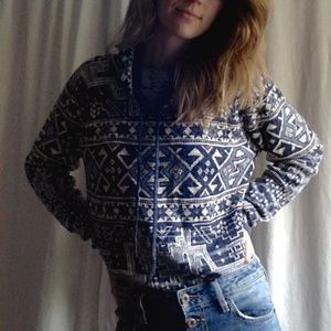 Chaps Aztec Cowl Neck Sweater